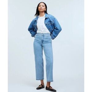 NWT Madewell Emmett Wide-Leg Cropped Jean Welt Pocket Edition Sz T29 Kieran Wash